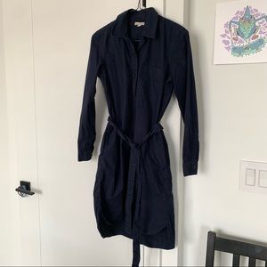 Midi Navy Shirtdress